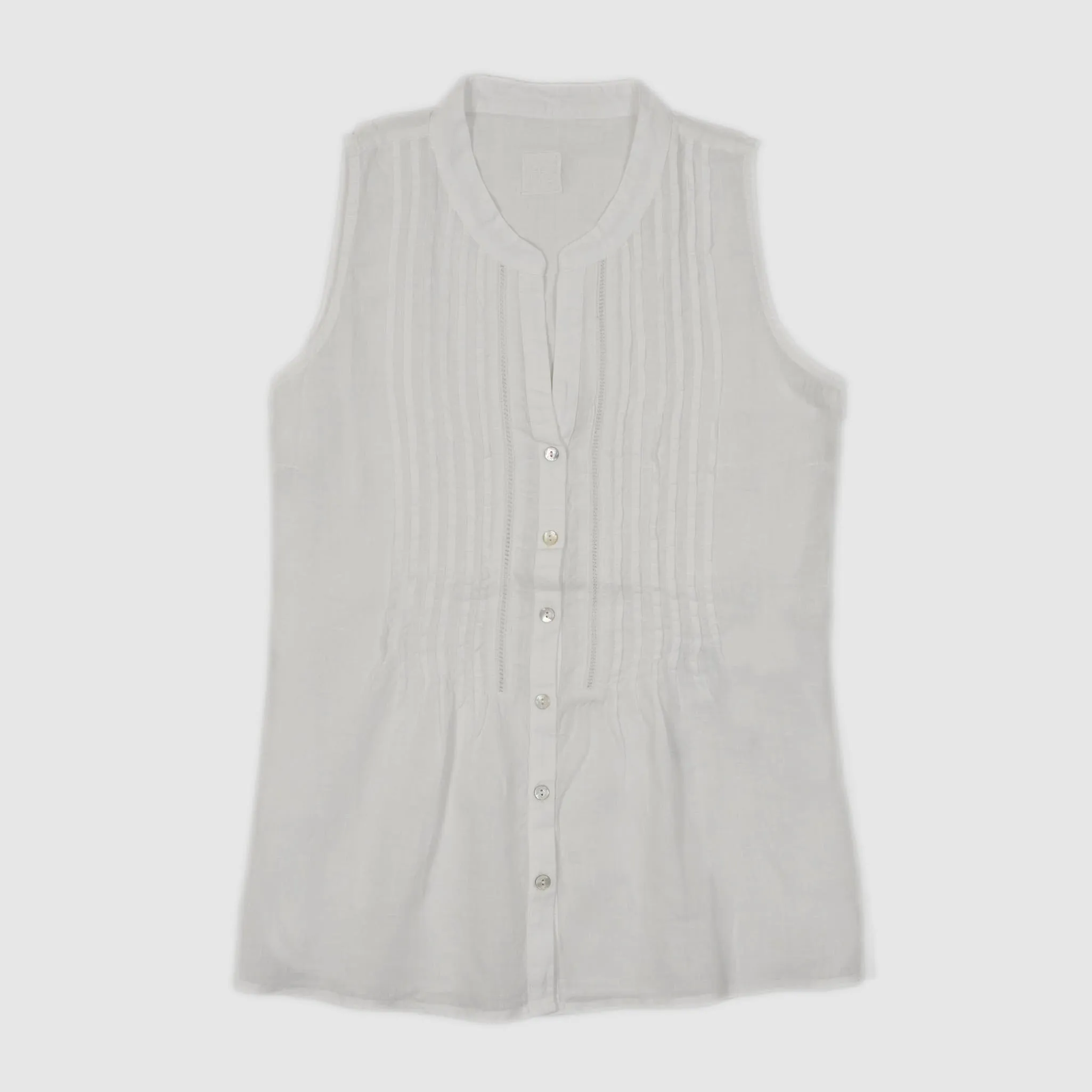120% Lino Ladies No Sleeves Linen Blouse