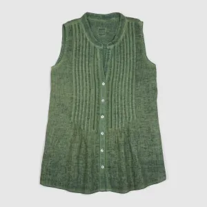 120% Lino Ladies No Sleeves Linen Blouse