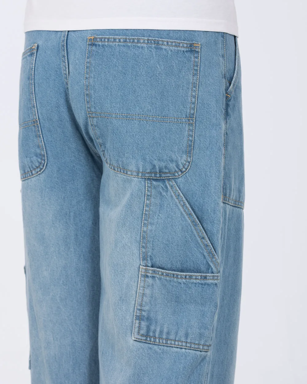 2t Jacob Tall Loose Fit Carpenter Jeans (light wash)