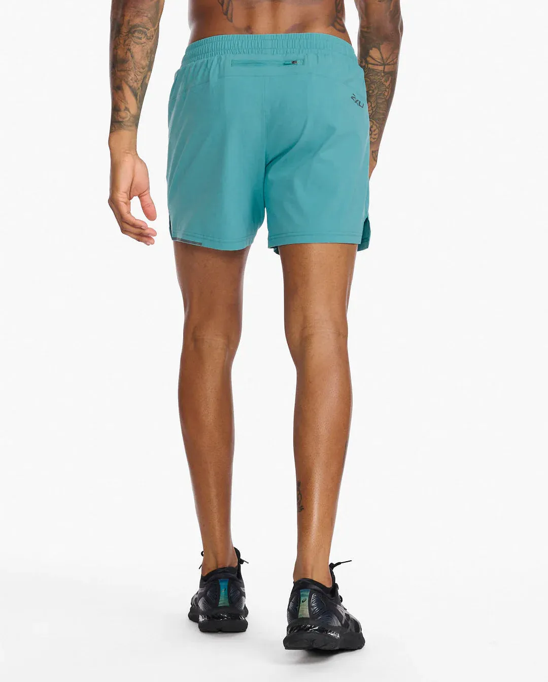 2XU Aero 5 Inch Shorts, Laufshort, Herren, türkis
