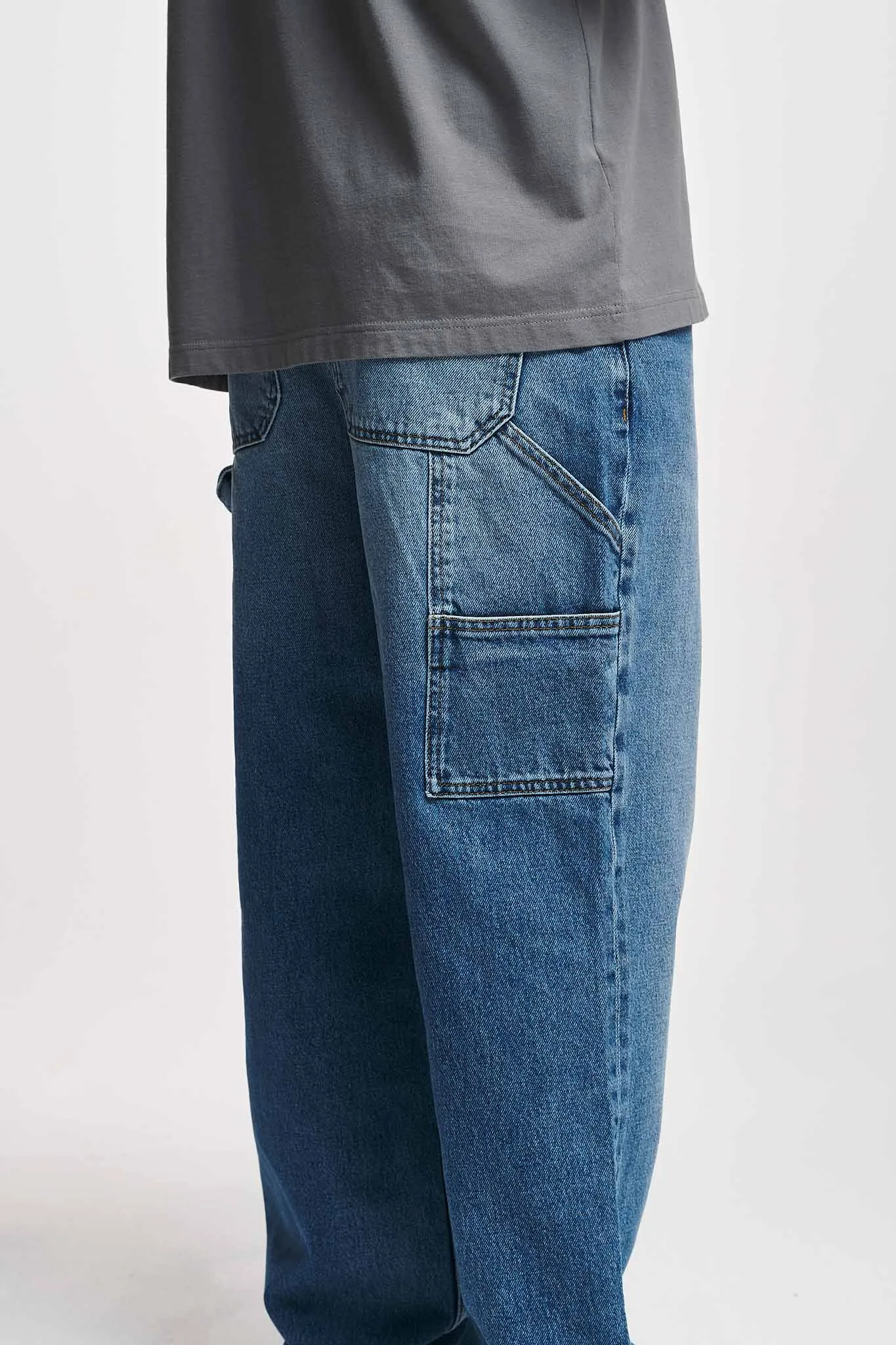 2Y Studios | ELADAN WORKER BAGGY JEANS | medium blue