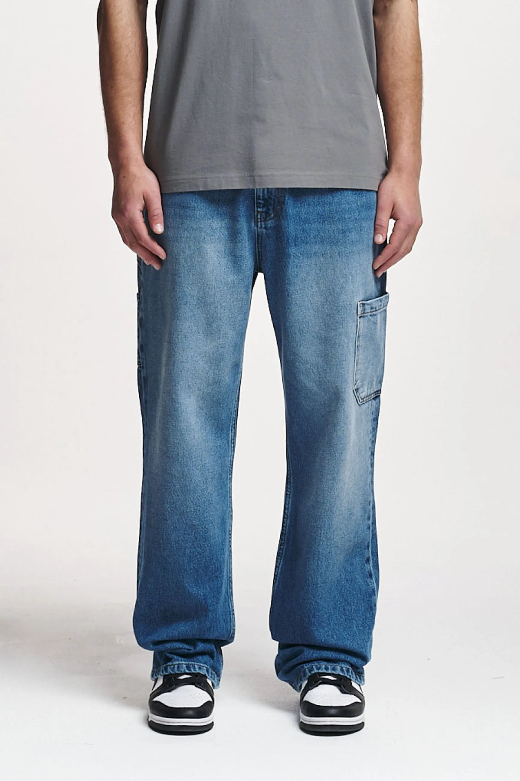 2Y Studios | ELADAN WORKER BAGGY JEANS | medium blue
