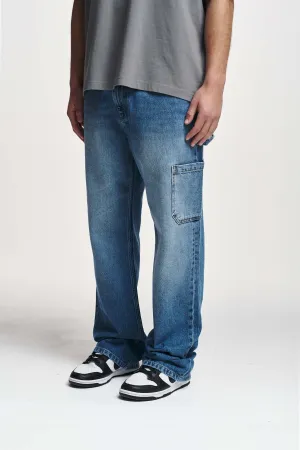 2Y Studios | ELADAN WORKER BAGGY JEANS | medium blue