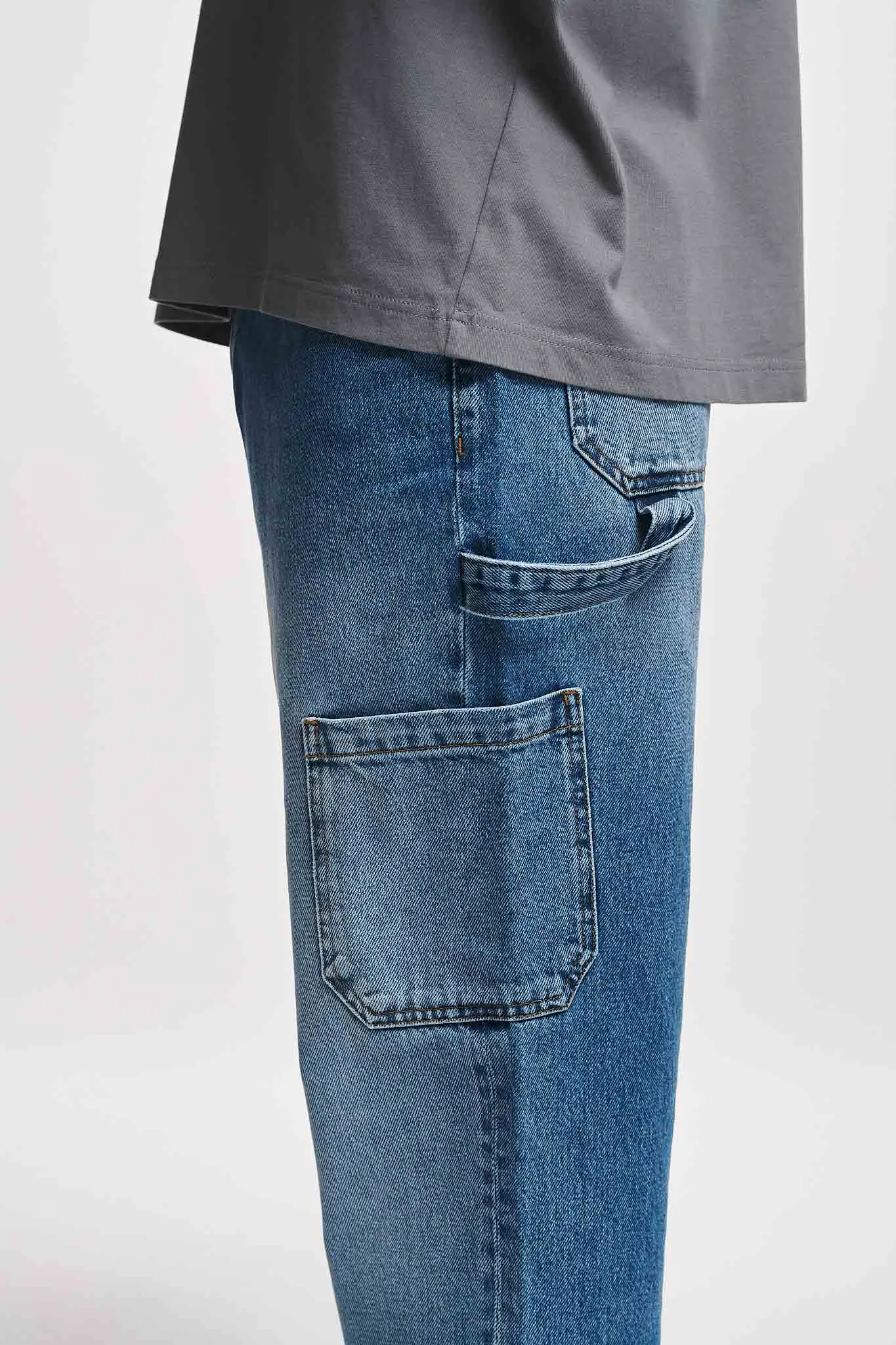 2Y Studios | ELADAN WORKER BAGGY JEANS | medium blue