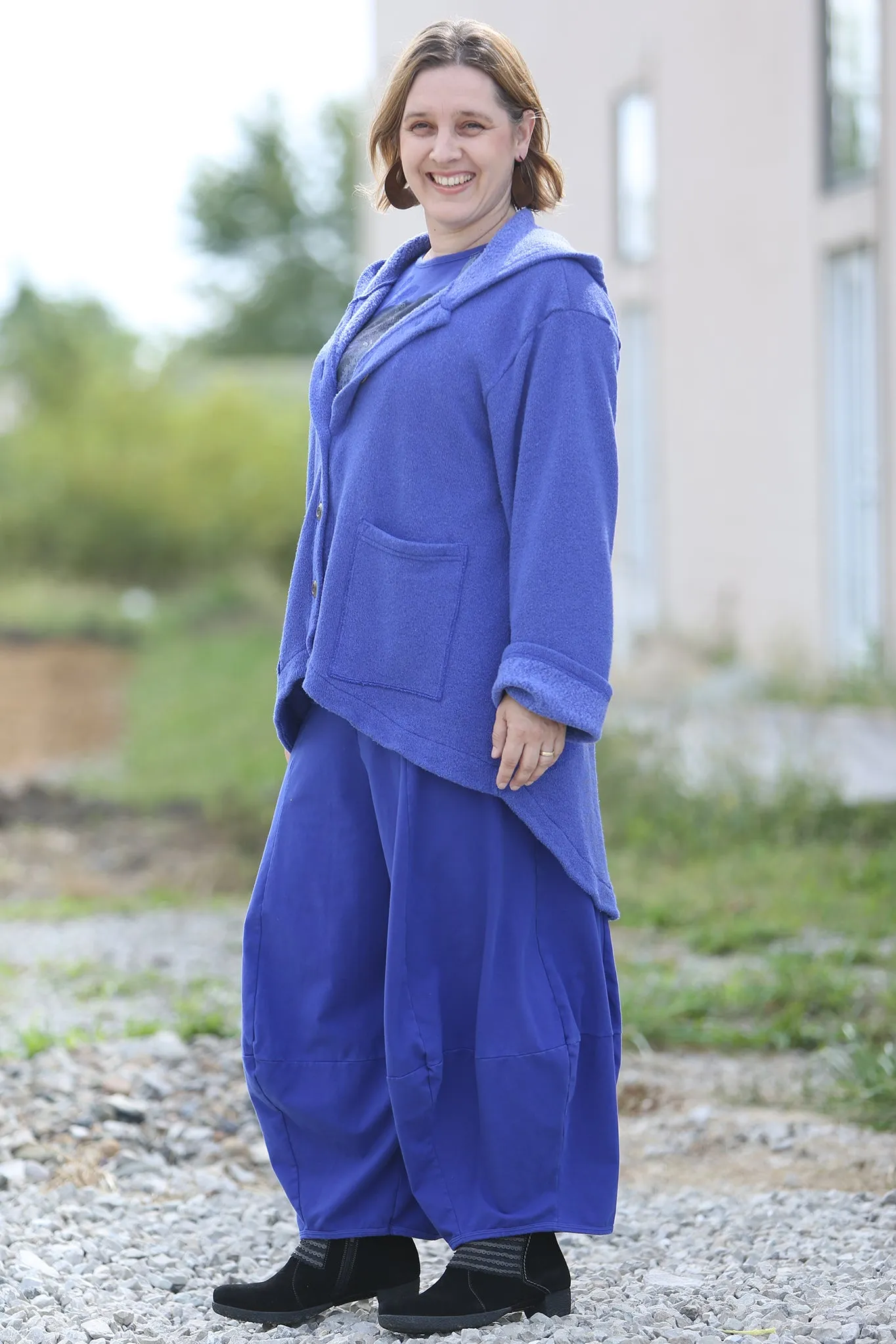 3273- Roll over Waist Four Square-Blue Spectrum-U