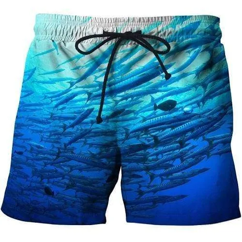 3D Fishing Shorts Barracuda