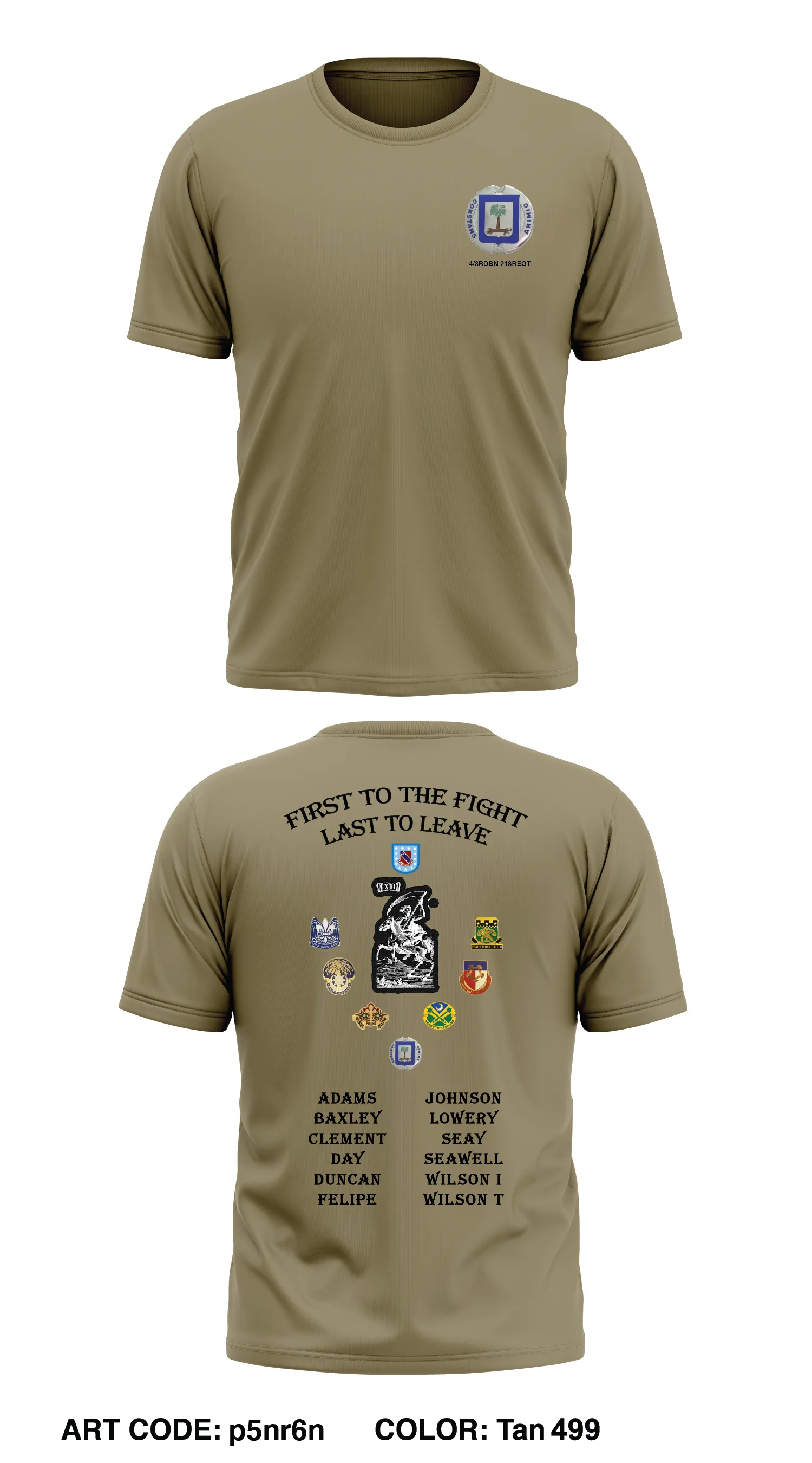 3rd BN, 218 Reg BLC Store 1 Core Men's SS Performance Tee - p5nr6n