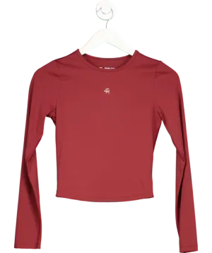 4th & Reckless Red Branded Anni Long Sleeve Active Top UK S