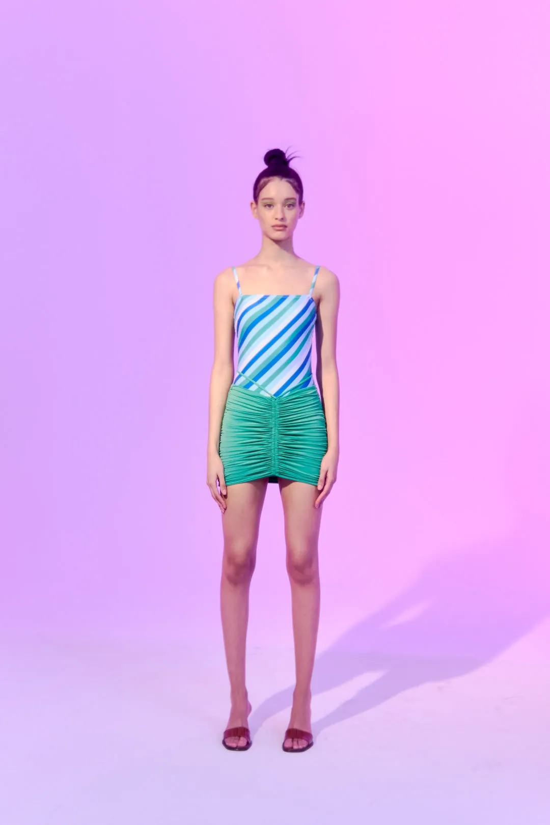 [70%] JADE SHIRRING SKIRT