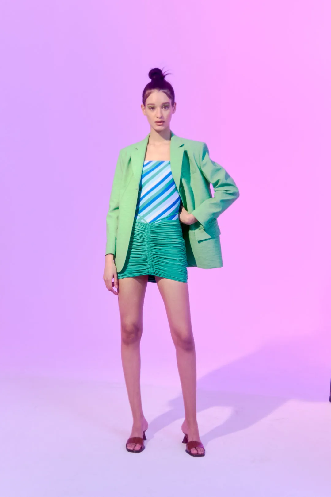 [70%] JADE SHIRRING SKIRT