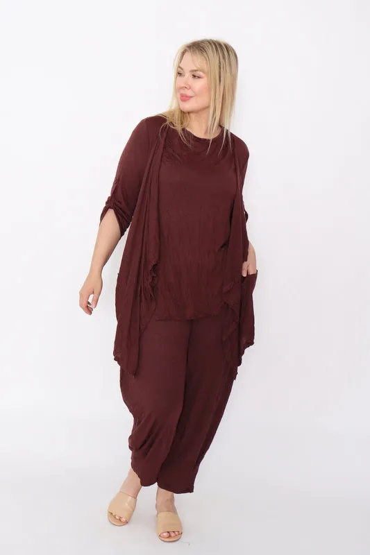 7718 Comfy pants Chocolate