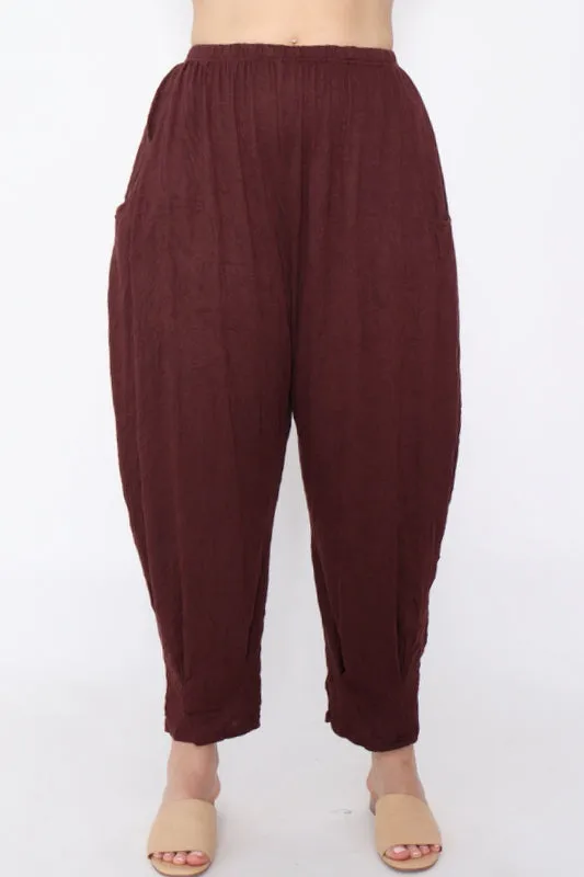 7718 Comfy pants Chocolate