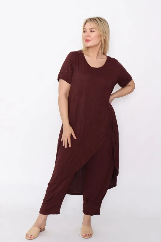 7718 Comfy pants Chocolate