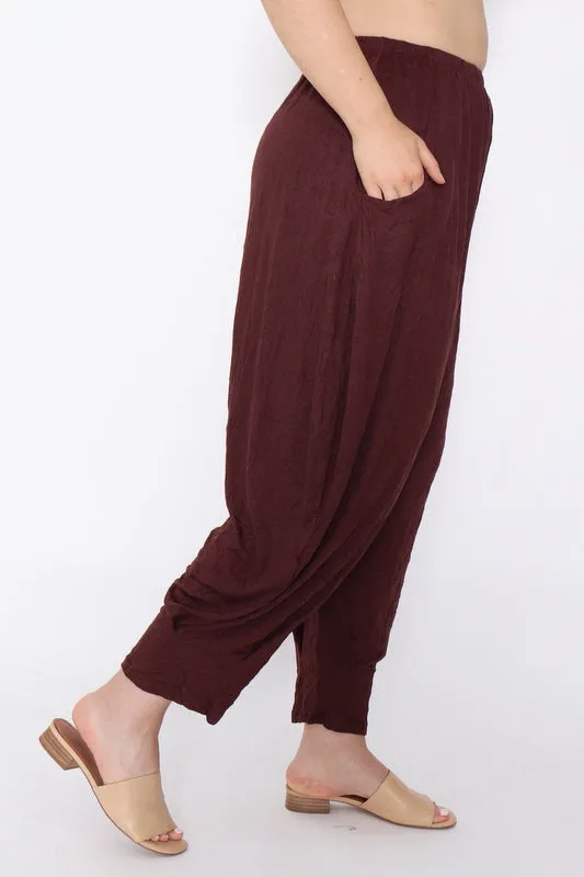 7718 Comfy pants Chocolate