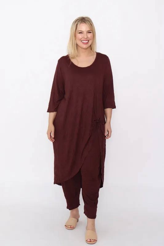 7718 Comfy pants Chocolate