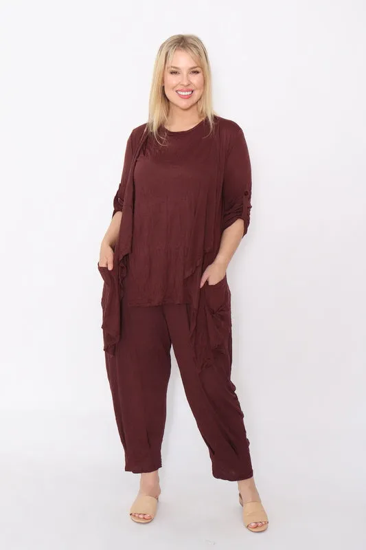 7718 Comfy pants Chocolate