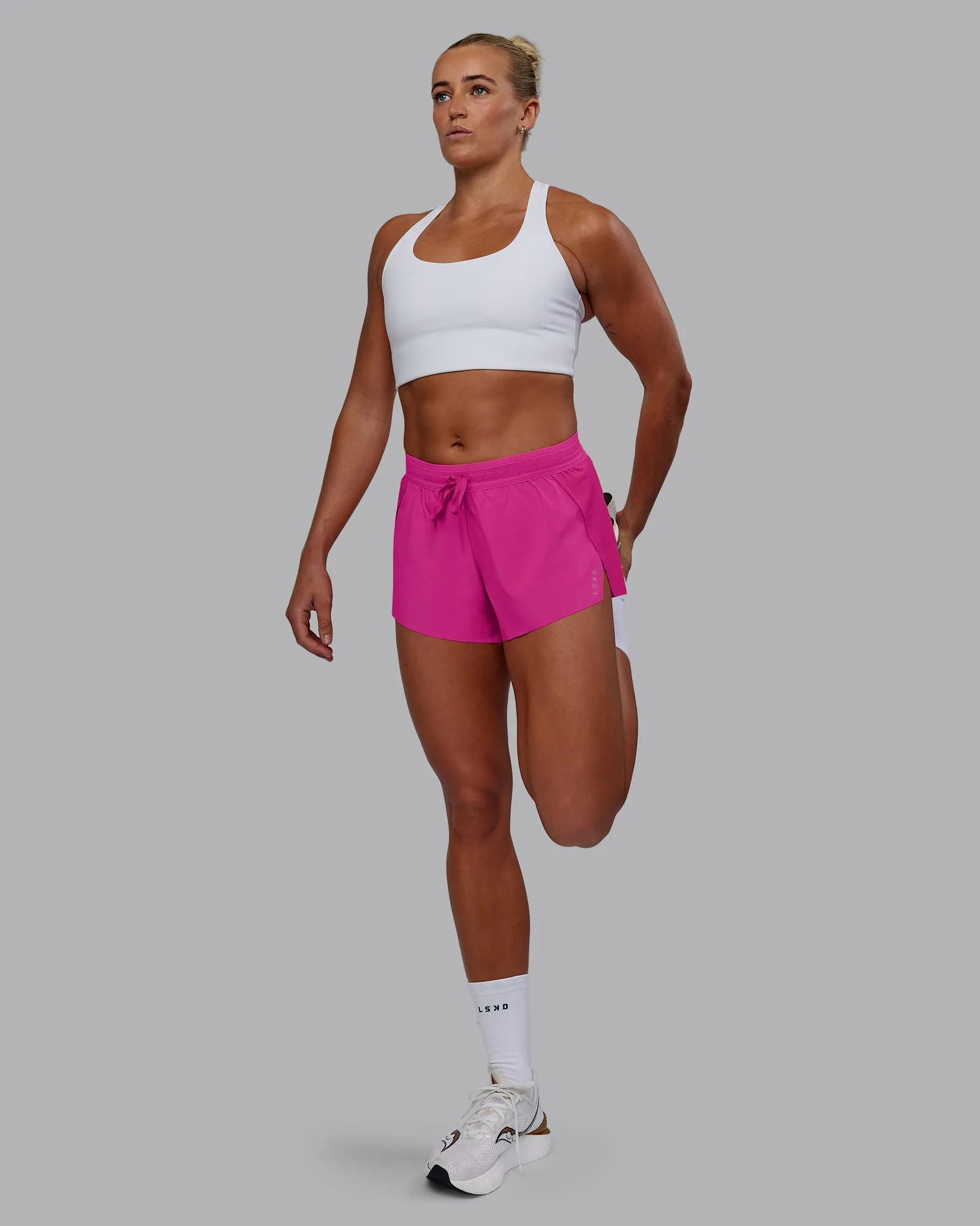 Accelerate Run Short 3" - Ultra Pink