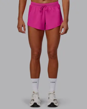 Accelerate Run Short 3" - Ultra Pink