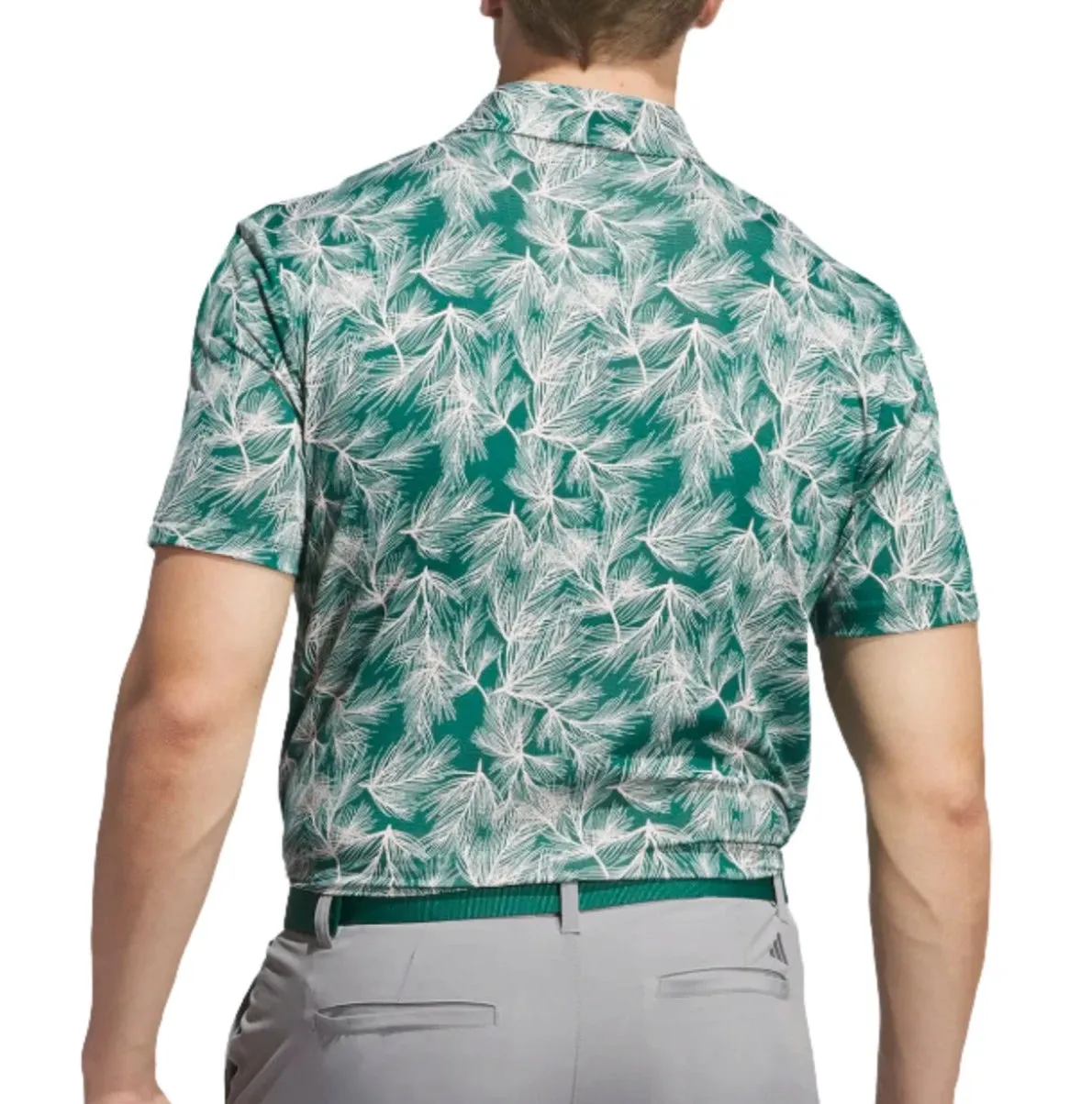 adidas Mesh Print Golf Polo Shirt