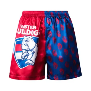 AFL MENS WESTERN BULLDOGS SATIN BOXER SHORT