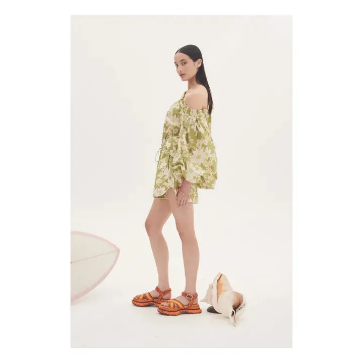 ALÉMAIS Leisa Floral organic cotton shorts