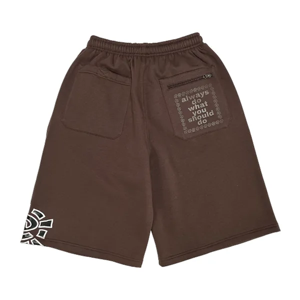 Always Do What You Should Do "@sun" Jogger Shorts (brown)