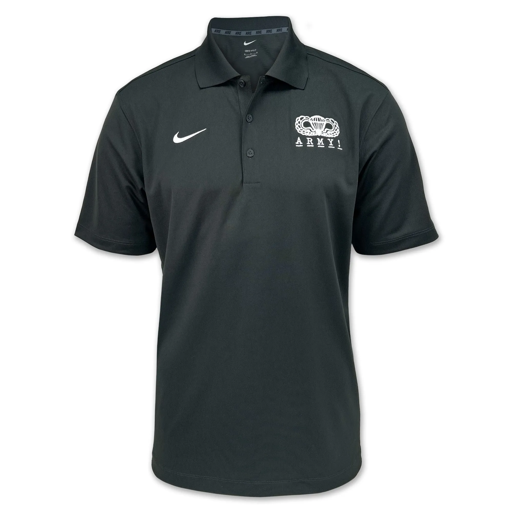 Army Nike 2024 Rivalry Airborne Logo Varsity Polo (Anthracite)