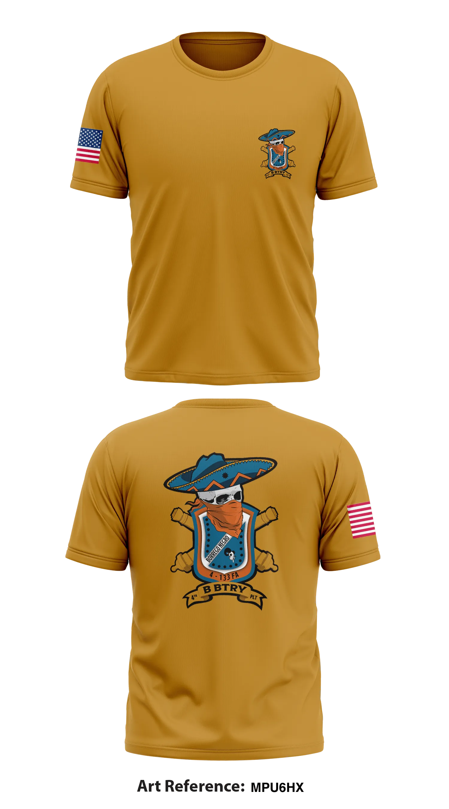 B BTRY 4/133D FA 4TH PLT Core Men's SS Performance Tee - mpu6HX