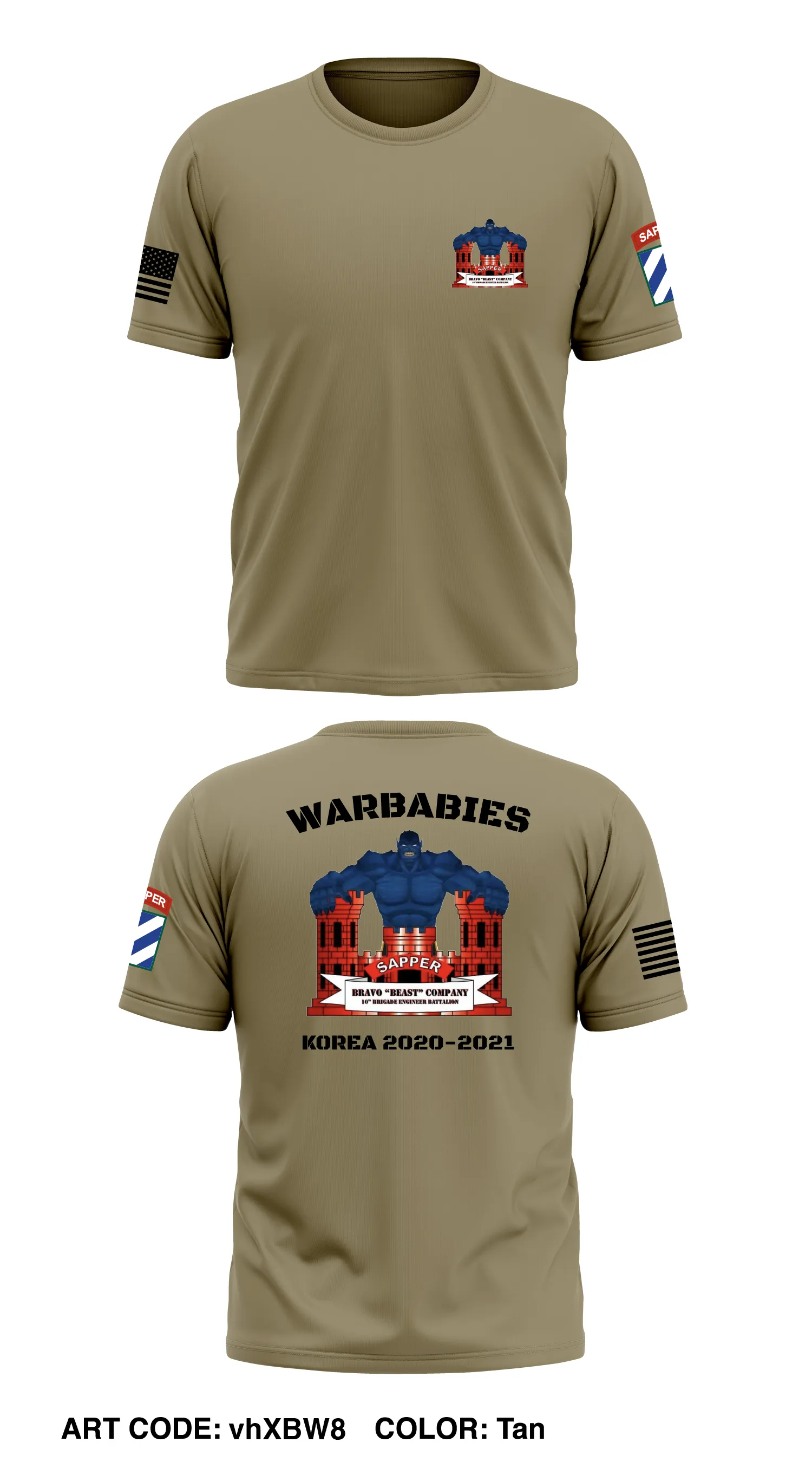 B CO 10 BEB 1ABCT 3ID  Store 1 Core Men's SS Performance Tee - vhXBW8