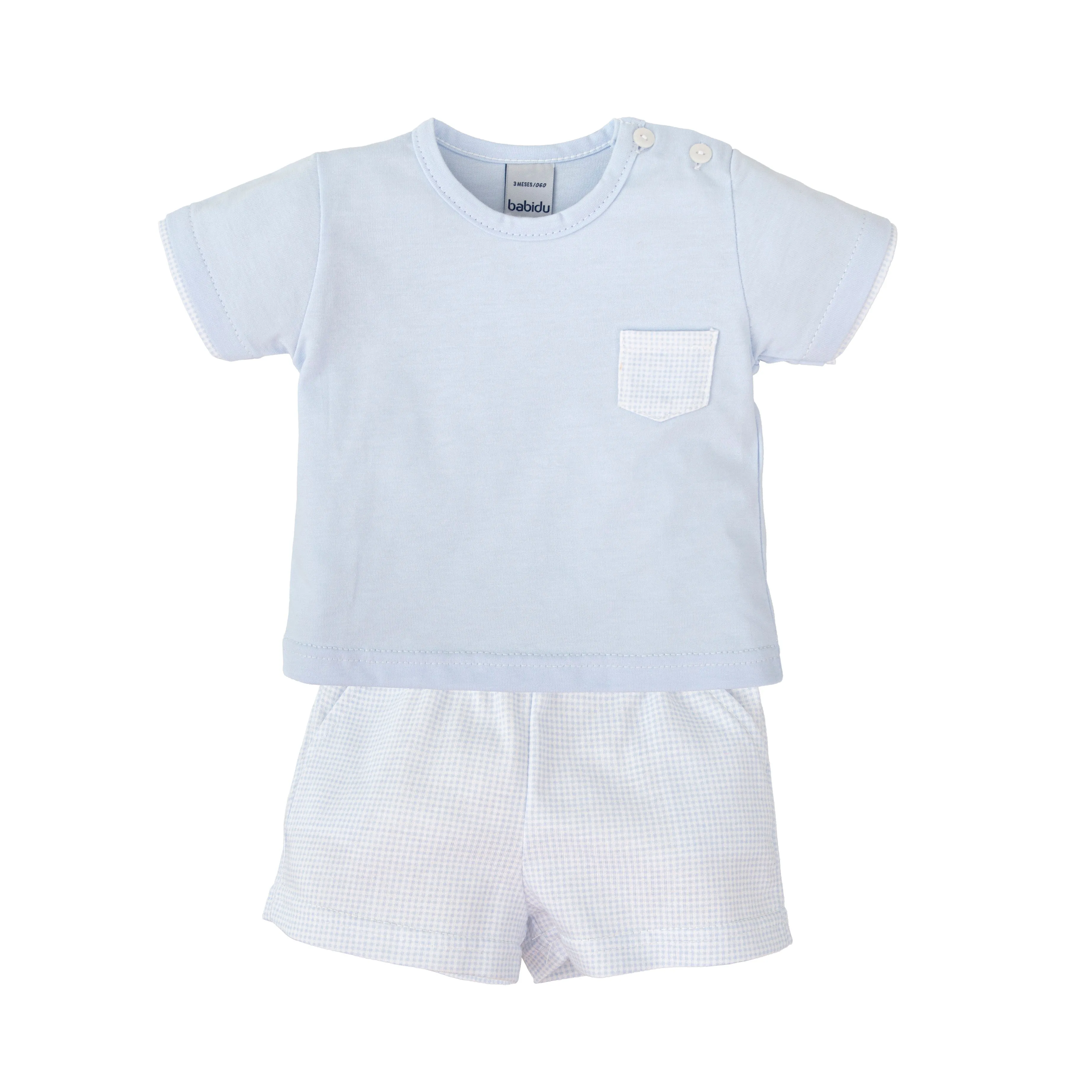 Babidu Hada T-Shirt & Shorts Set - Sky Blue