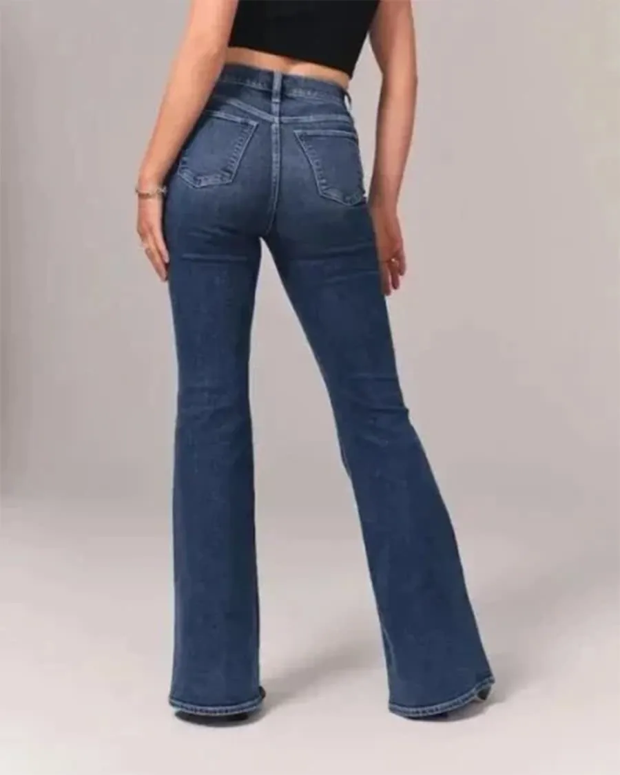 B&S | High-Waisted & Stretchy Flared Trousers for Women – Versatile, Comfortable Fit for Every Occasion