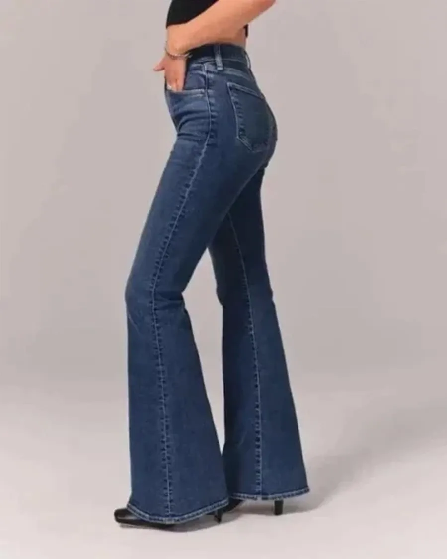 B&S | High-Waisted & Stretchy Flared Trousers for Women – Versatile, Comfortable Fit for Every Occasion