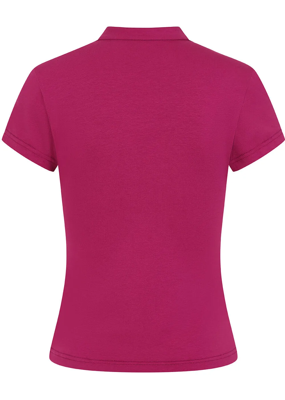 Banned Mandarin 50's Collar Top in Mauve