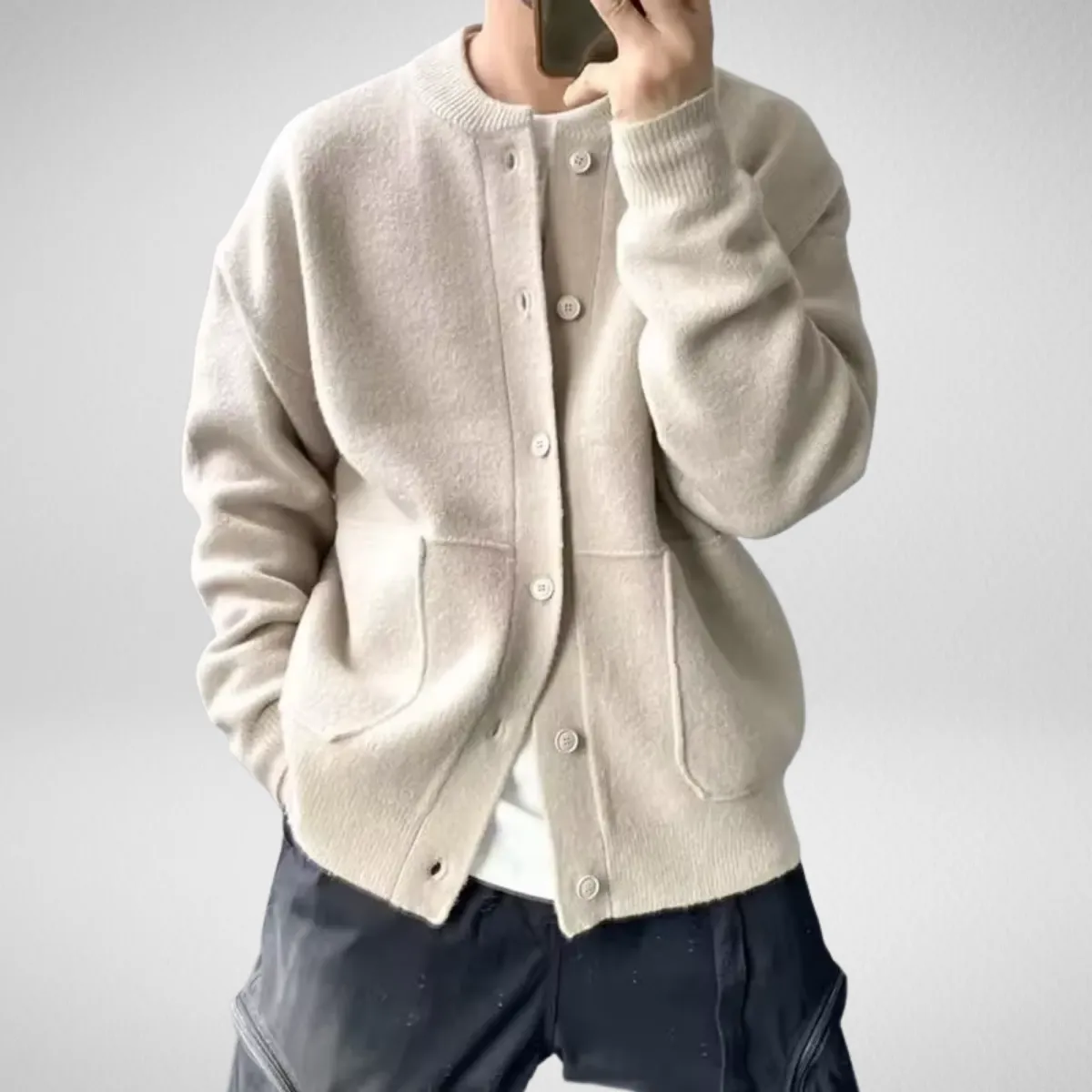 BelleYork | Loose-Fit Round Neck Sweater