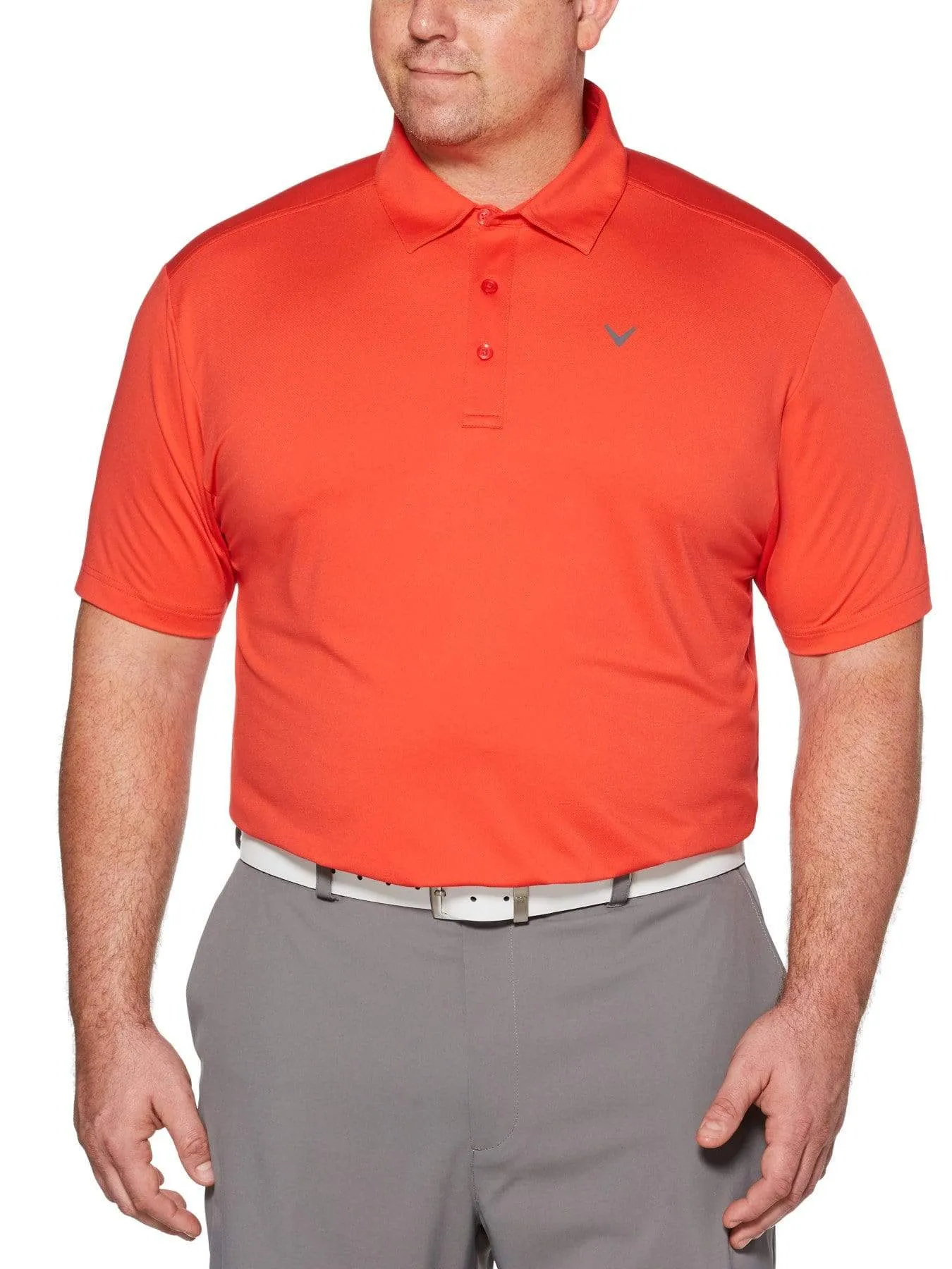 Big & Tall Cooling Micro Hex Polo with Chevron