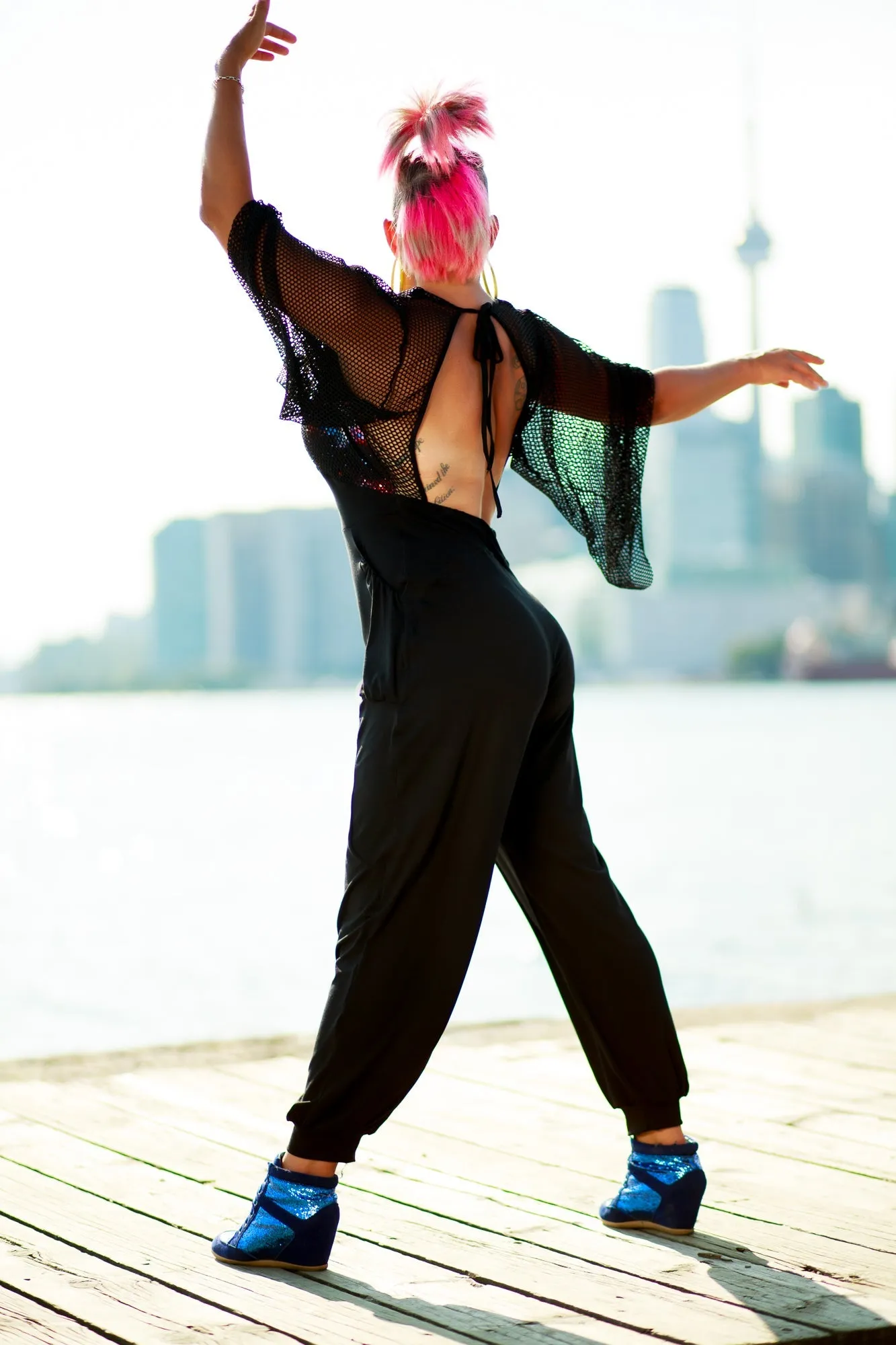 Bingo Bango Galaxy Romper-Black