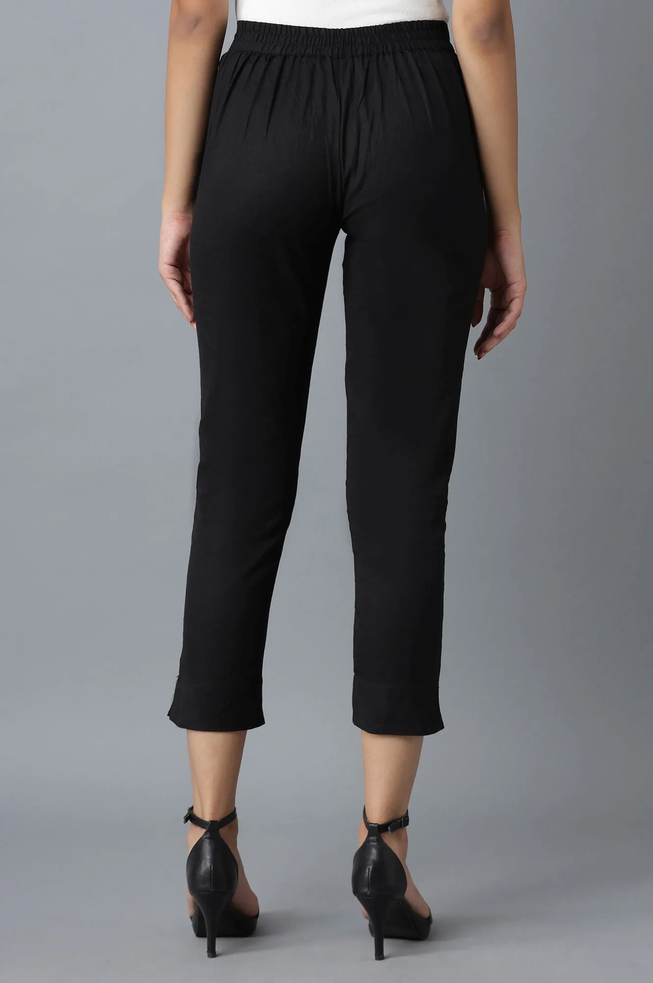 Black Cotton Trouser