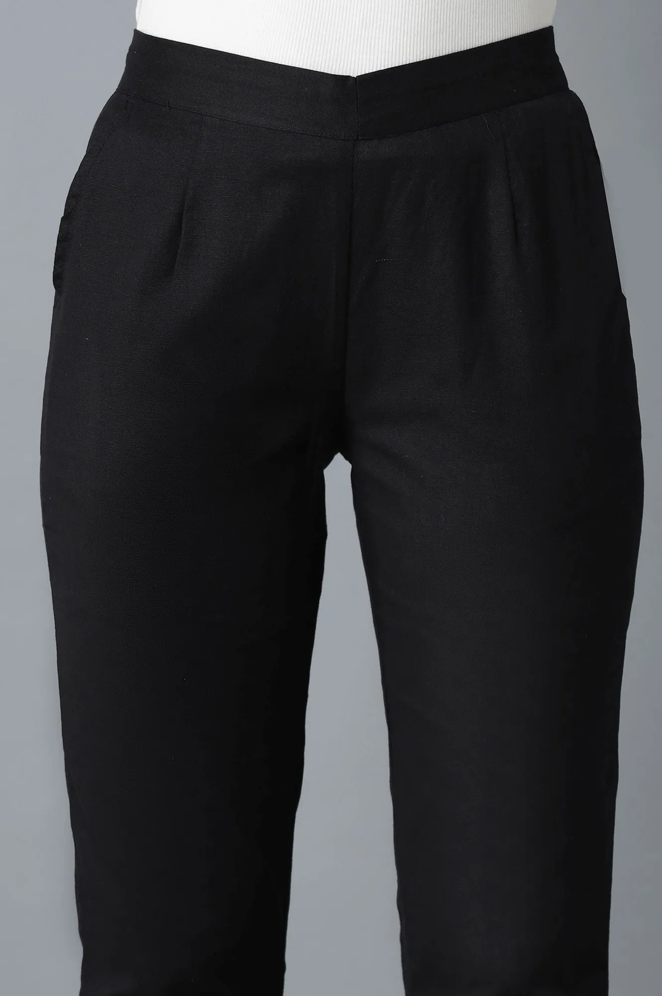 Black Cotton Trouser