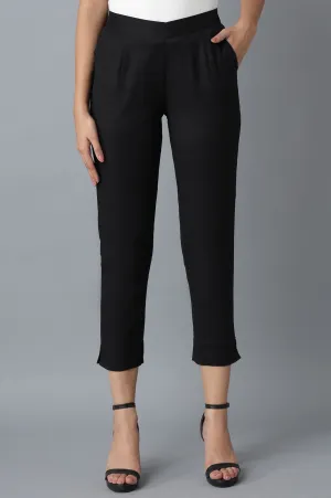 Black Cotton Trouser