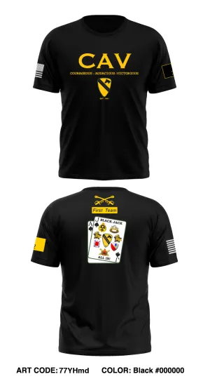 Black Jack Armored Brigade Combat Team 2/1CD Store 1 Core Men's SS Performance Tee - 77YHmd