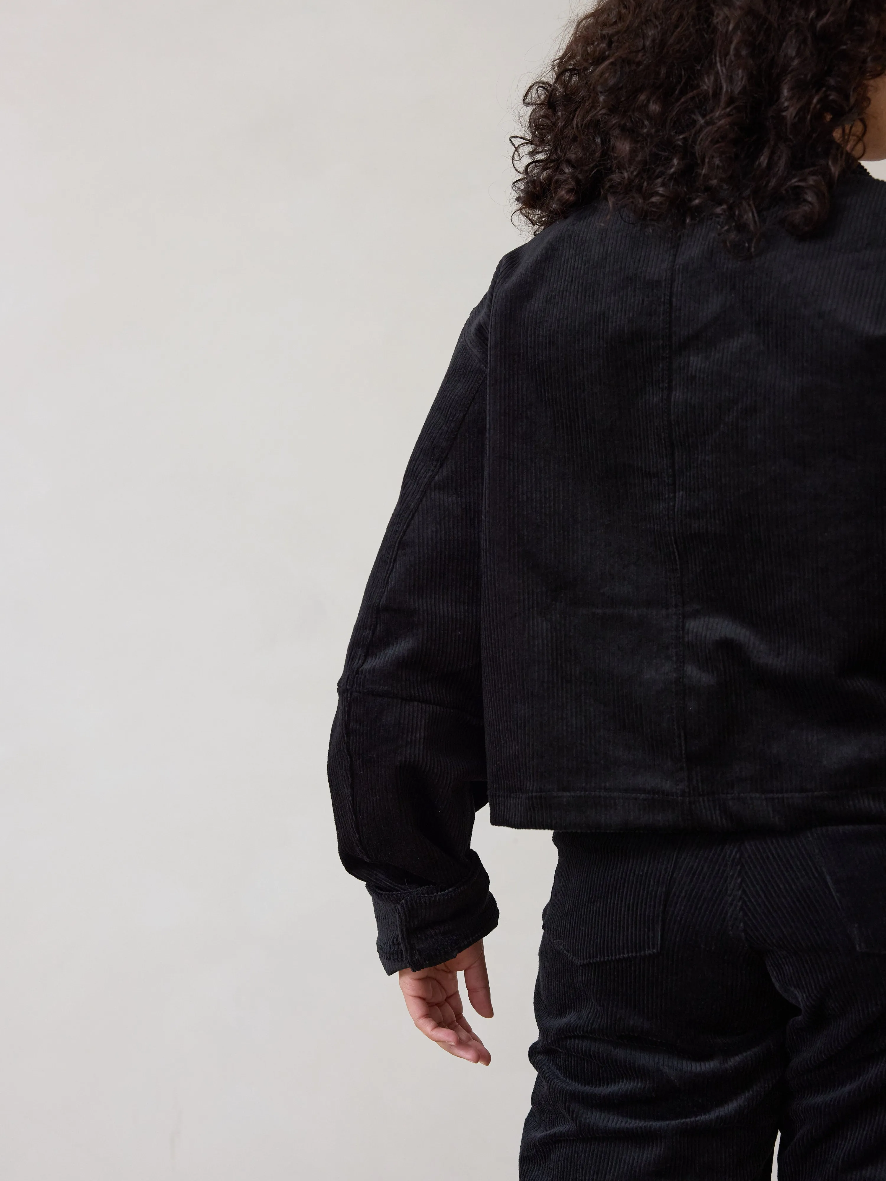 BLACK RONNIE CROP JACKET