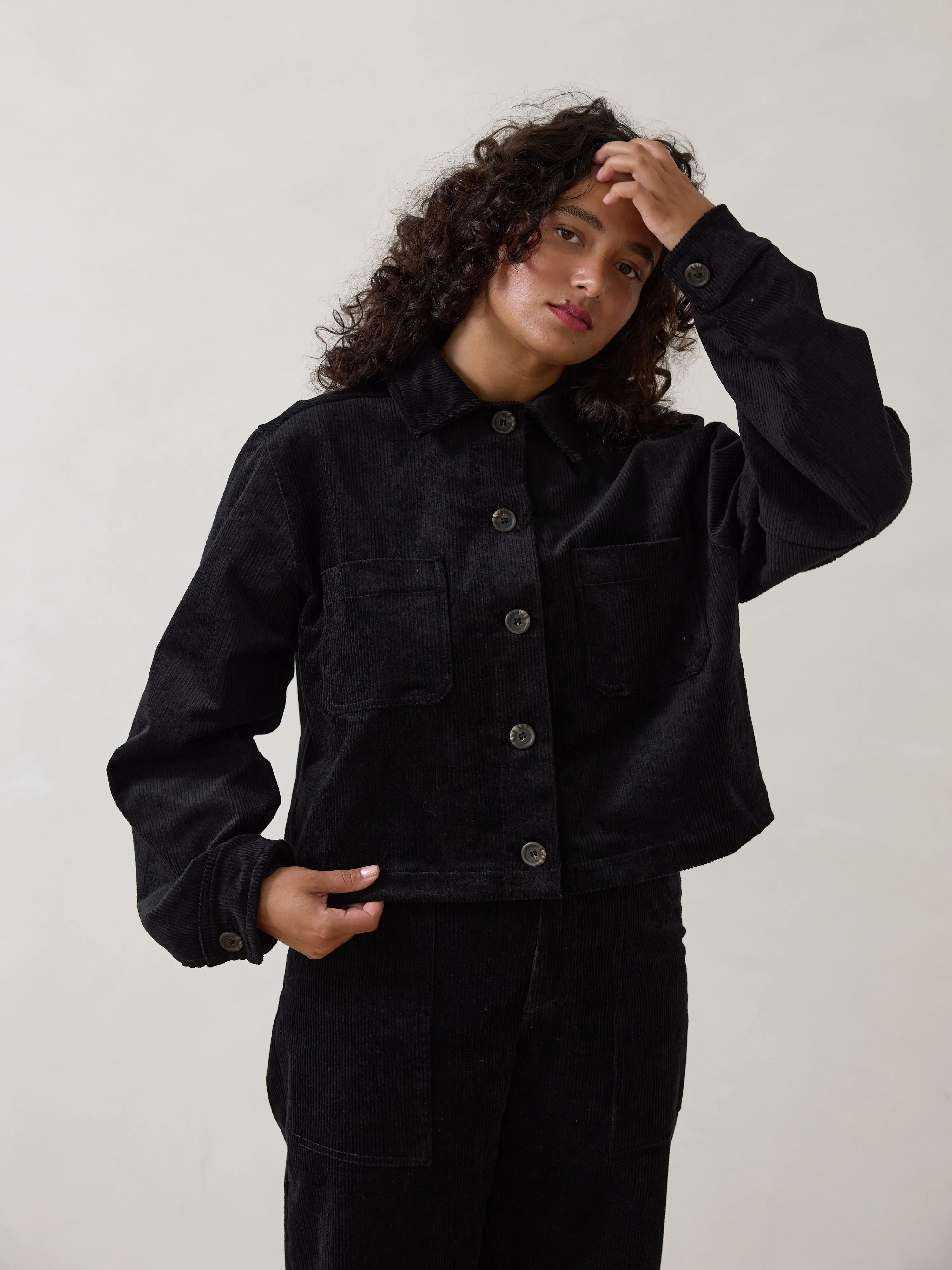 BLACK RONNIE CROP JACKET