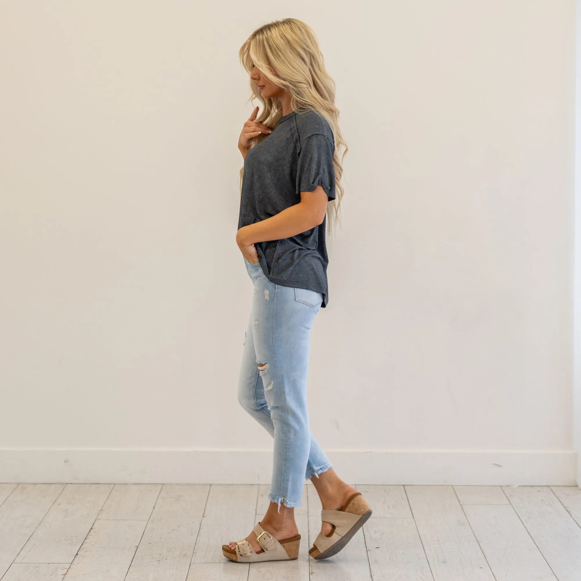 Bliss High Rise Mom Fit