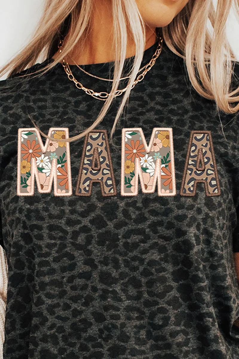 Boho Mama Faux Embroidery Transfer Fine Jersey Tee