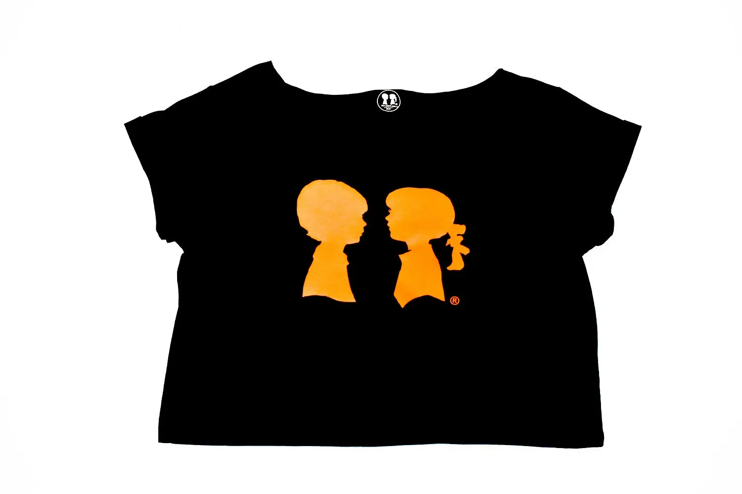 Boy Meets Girl® Glitter 'N' Grit Fluorescent Logo Crop Tee