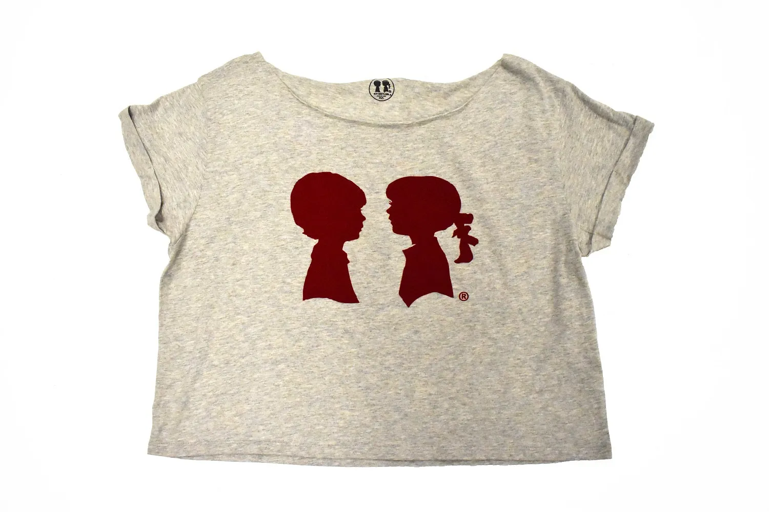 Boy Meets Girl® Glitter 'N' Grit Velvet Logo Crop Tee