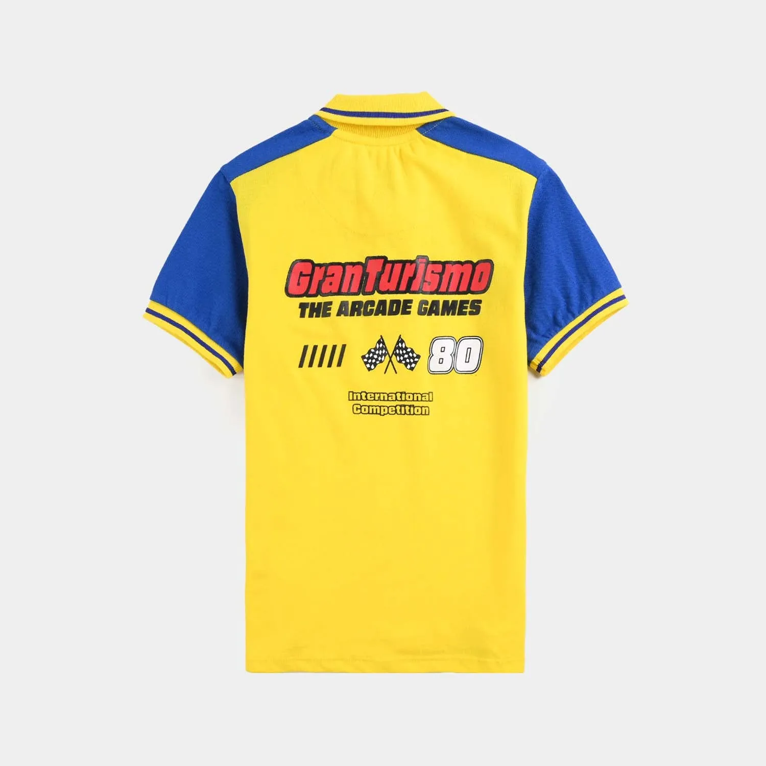 Boys Jumbo Pique Polo Grand Turismo-B.Yellow