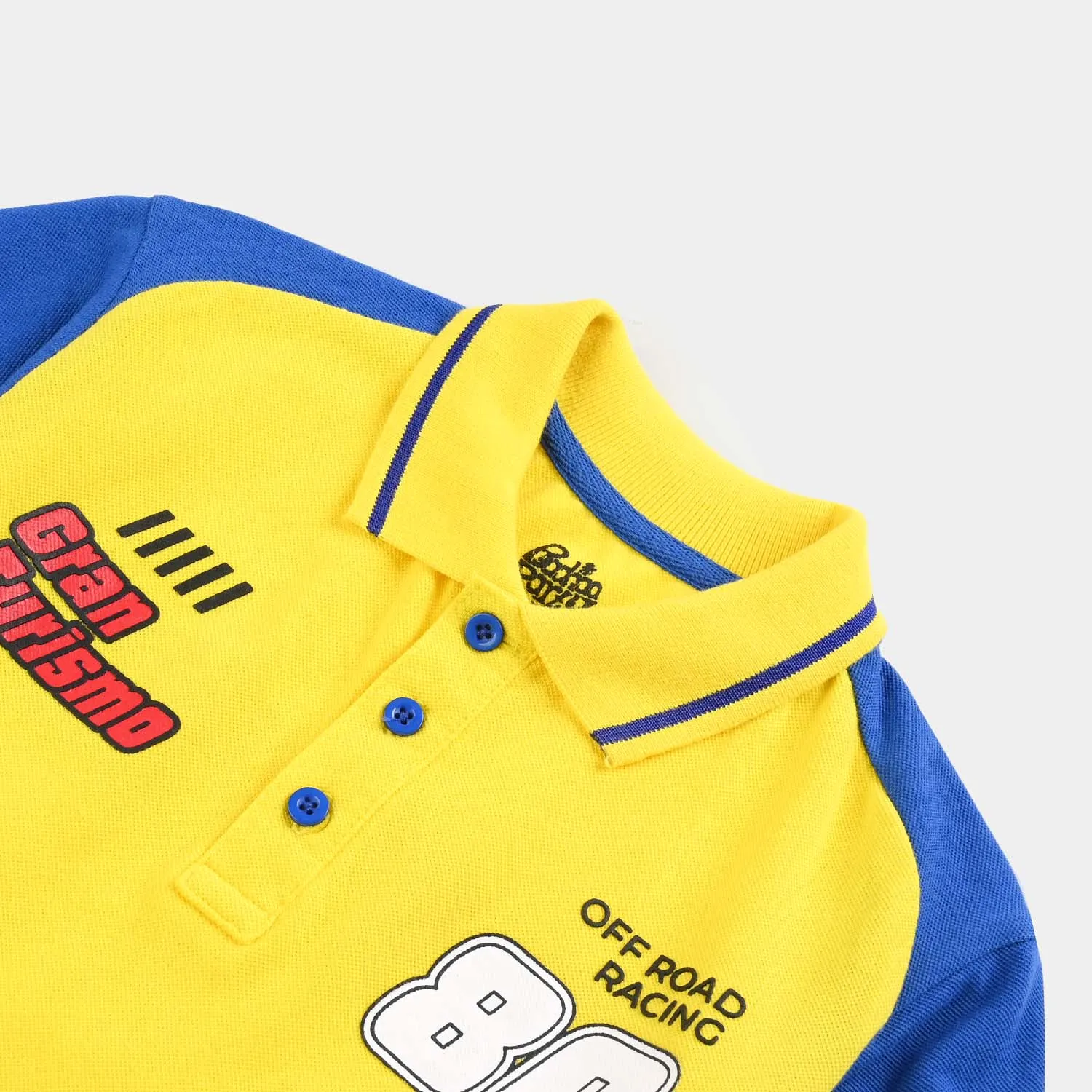 Boys Jumbo Pique Polo Grand Turismo-B.Yellow
