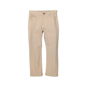 Boys Light Brown Cotton Trousers