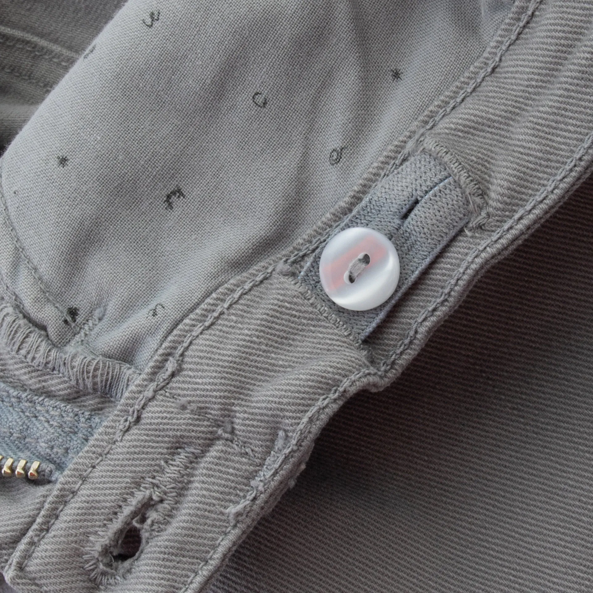 Boys Light Grey Cotton Trousers